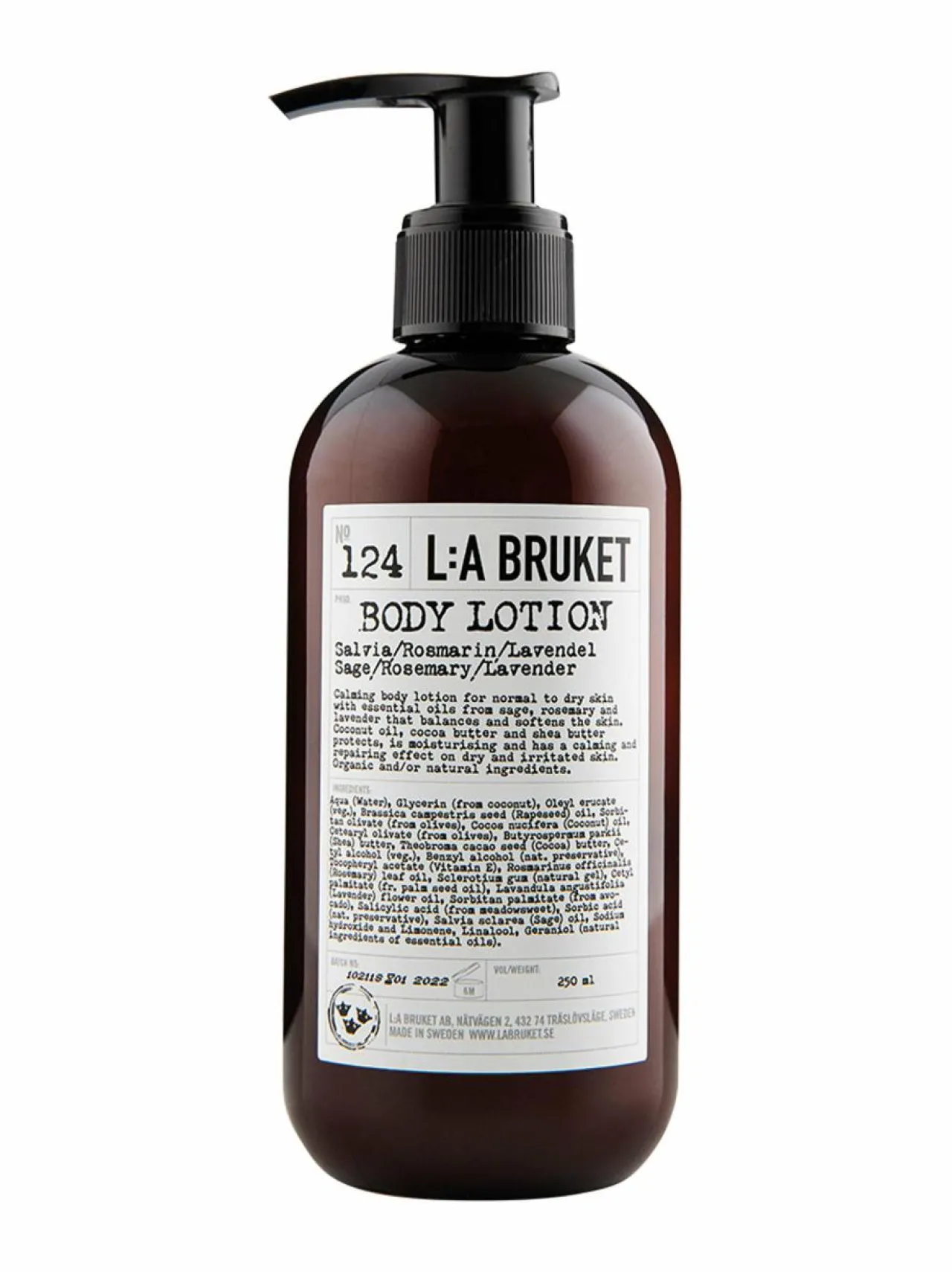 Vartalonhoito<L:A Bruket № 124 Sage & Rosemary & Lavender Body Lotion -vartalovoide 240 ml