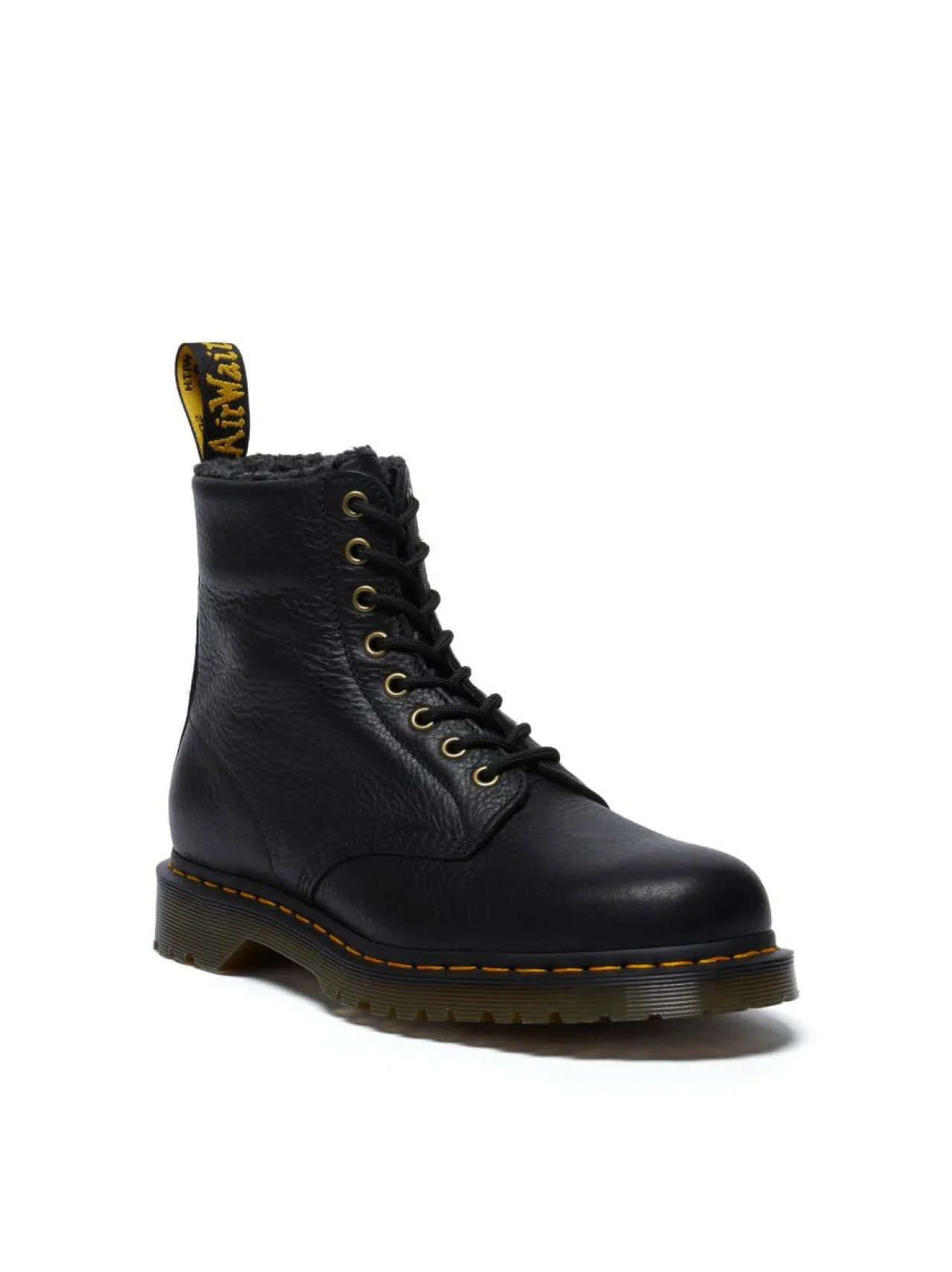 Nilkkurit<Dr. Martens 1460 Grizzly -nahkasaappaat tekoturkisvuorilla BLACK