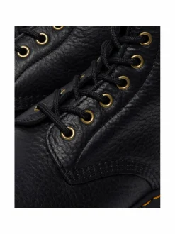 Nilkkurit<Dr. Martens 1460 Grizzly -nahkasaappaat tekoturkisvuorilla BLACK