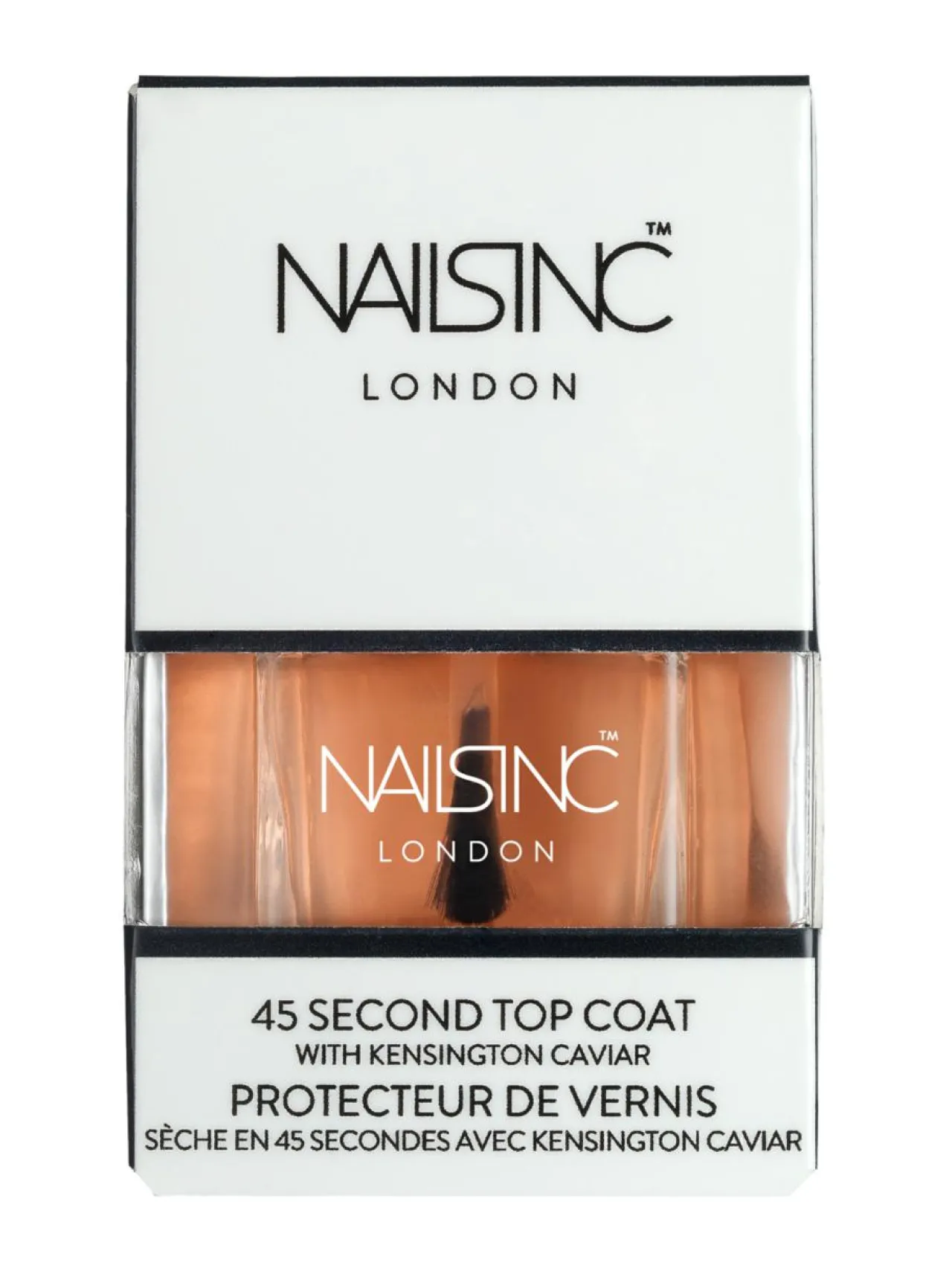 NAILS INC 45 Second Top Coat with Kensington Caviar -päällyslakka 14ml^ Kynnet