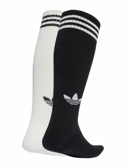 Urheiluasusteet<adidas Originals 3 Stripes -polvisukat 2-pack JV7413 WHITE/BLACK