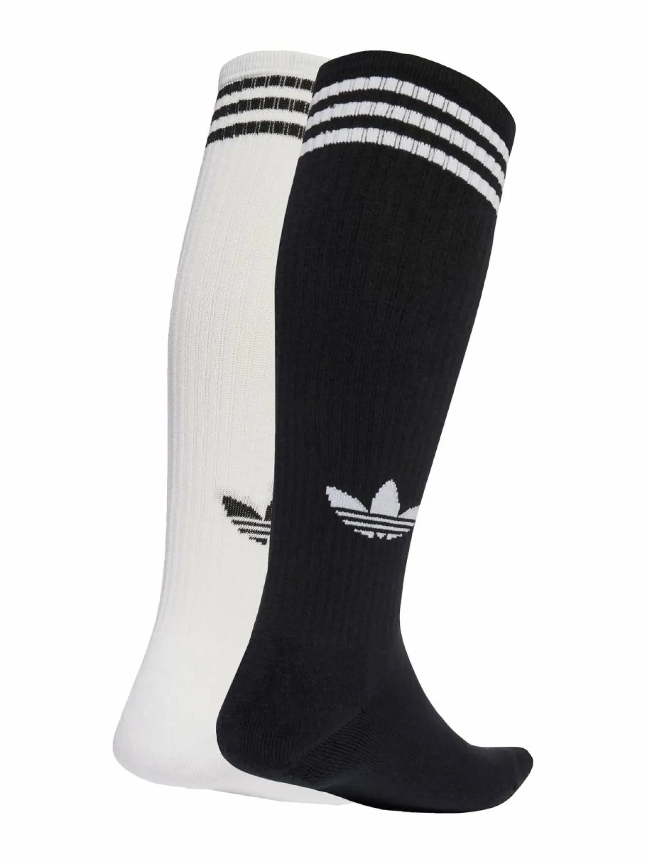 Urheiluasusteet<adidas Originals 3 Stripes -polvisukat 2-pack JV7413 WHITE/BLACK