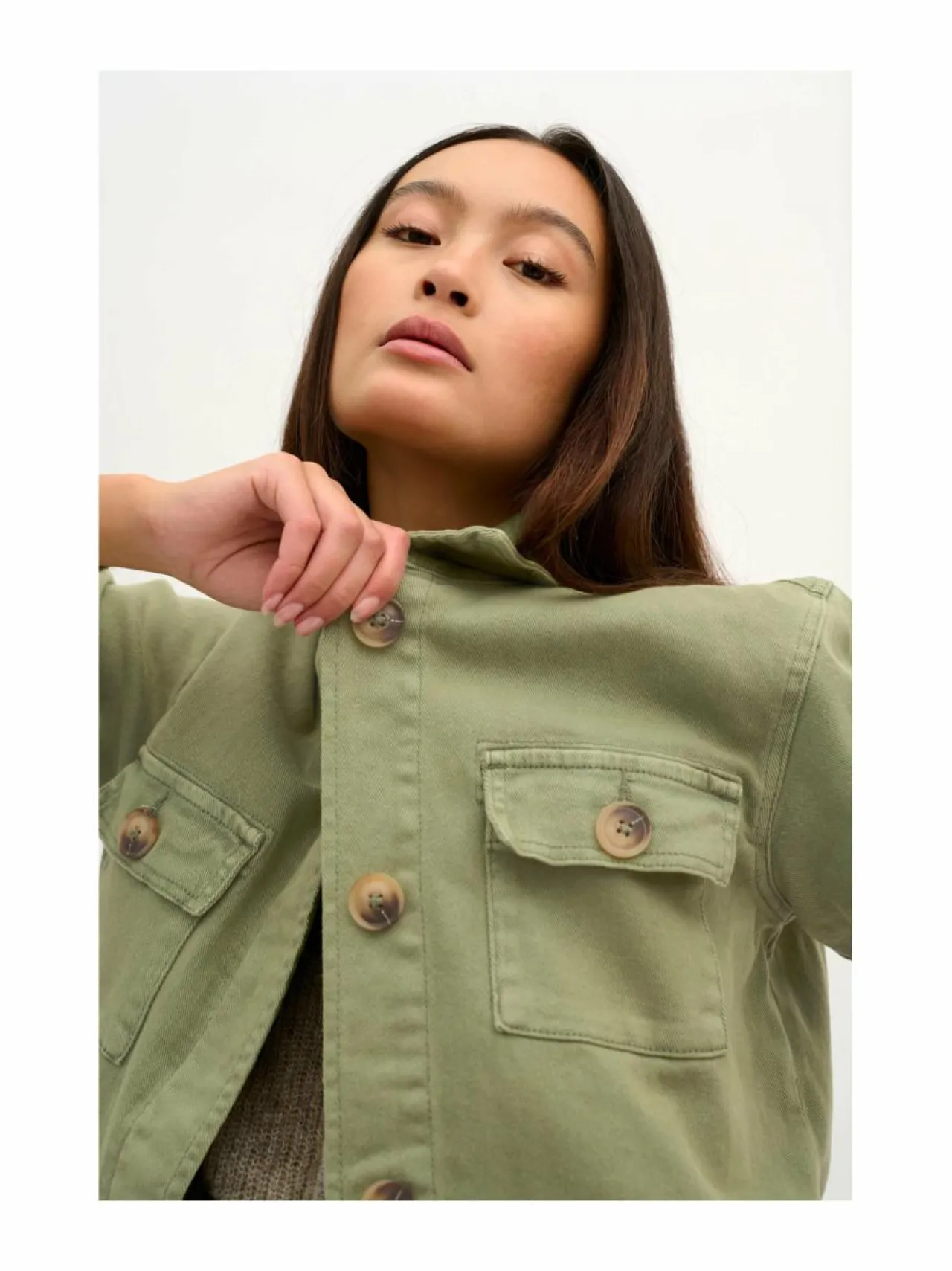 Takit<MY ESSENTIAL WARDROBE 20 The Army Jacket -takki 101969 DUSTY OLIVE WASH