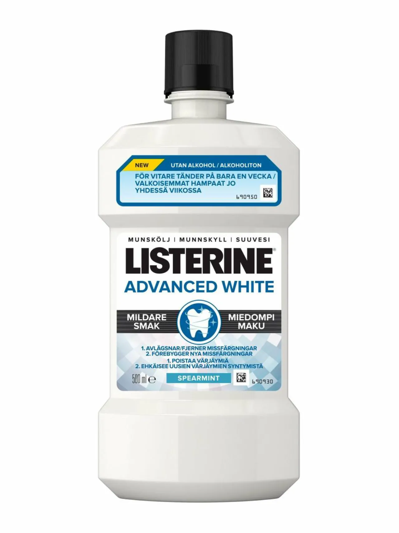 Listerine Advanced White Mouthwash -alkoholiton suuvesi 500 ml^ Suuvedet