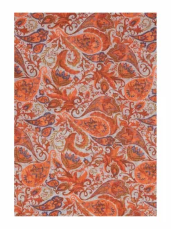 Huivit & Kaulaliinat<A+more Agata-villahuivi 70 x 180 cm LIGHT BLUE/BROWN/ORANGE