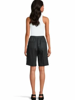 Housut<ESSENTIALS by Stockmann Agatha-pellavashortsit BLACK
