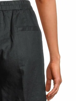Housut<ESSENTIALS by Stockmann Agatha-pellavashortsit BLACK