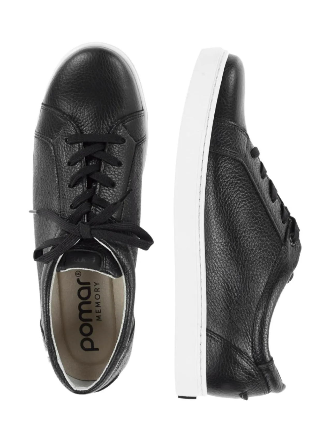 Tennarit & Sneakerit<Pomar AHO Miesten sneakerit BLACK GRAINY NAPPA/5543 SOLE
