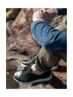 Tennarit & Sneakerit<Pomar AHO Miesten sneakerit BLACK GRAINY NAPPA/5543 SOLE