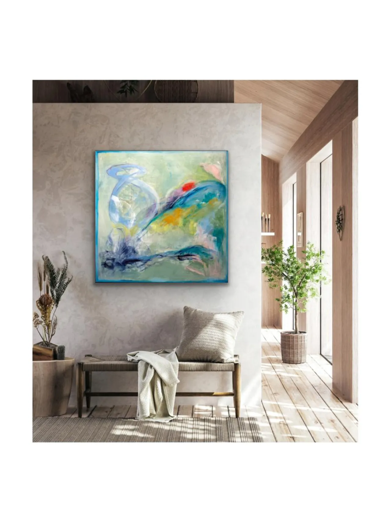 Taulut & Julisteet<Pia Rydman Art Aina ja ikuisesti, 100x100cm, öljyvärimaalaus, Pia Rydman