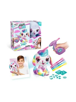 Luovuus & Oppiminen<AIRBRUSH PLUSH Pehmokoiranpentu ja kynäruisku, 26 cm