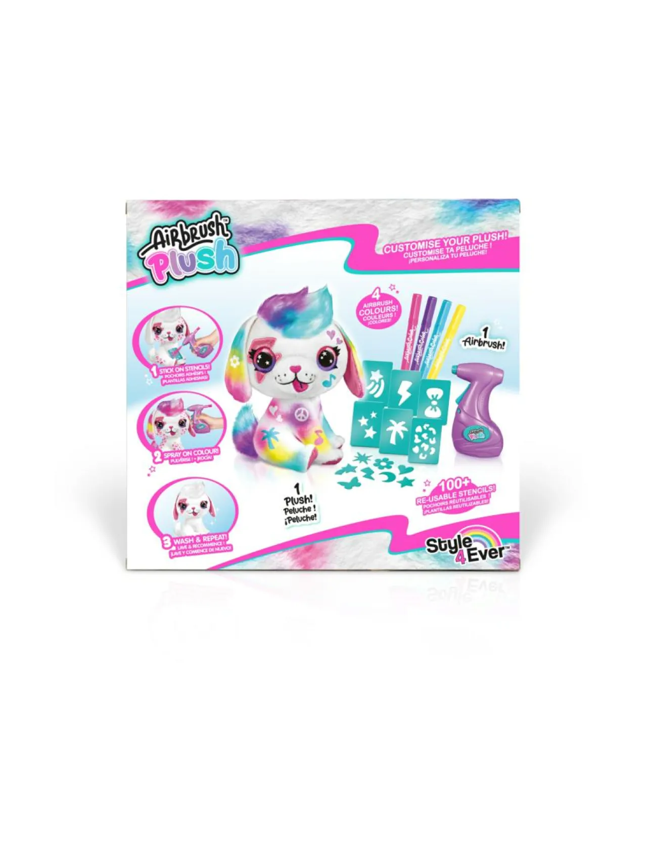 Luovuus & Oppiminen<AIRBRUSH PLUSH Pehmokoiranpentu ja kynäruisku, 26 cm