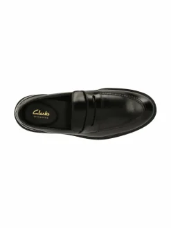 Kävelykengät & Loaferit<Clarks Aldwin Step -nahkaloaferit BLACK