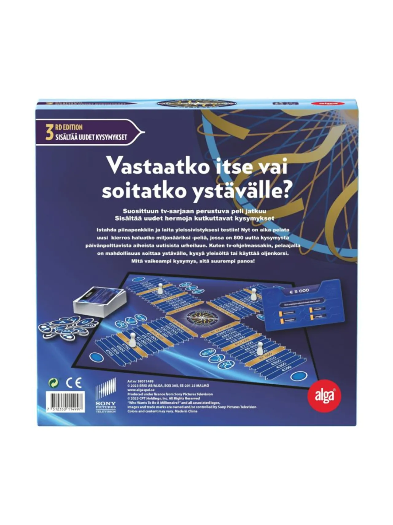ALGA Lautapeli Haluatko miljonääriksi 3 Ed. (suomenkielinen)^ Pelit