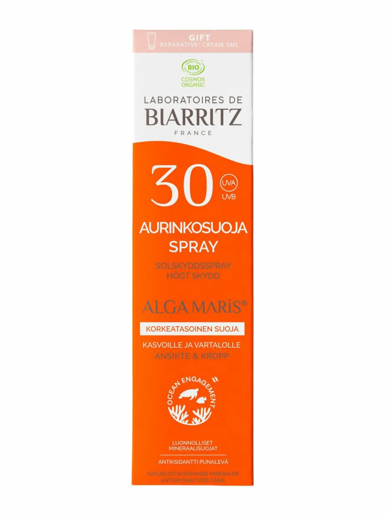 Laboratoires de Biarritz Alga Maris Sun Spray SPF30 -aurinkovoide^ Aurinkotuotteet|Aurinkotuotteet