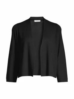 Neuleet<ESSENTIALS by Stockmann Alice- lyhyt neuletakki BLACK