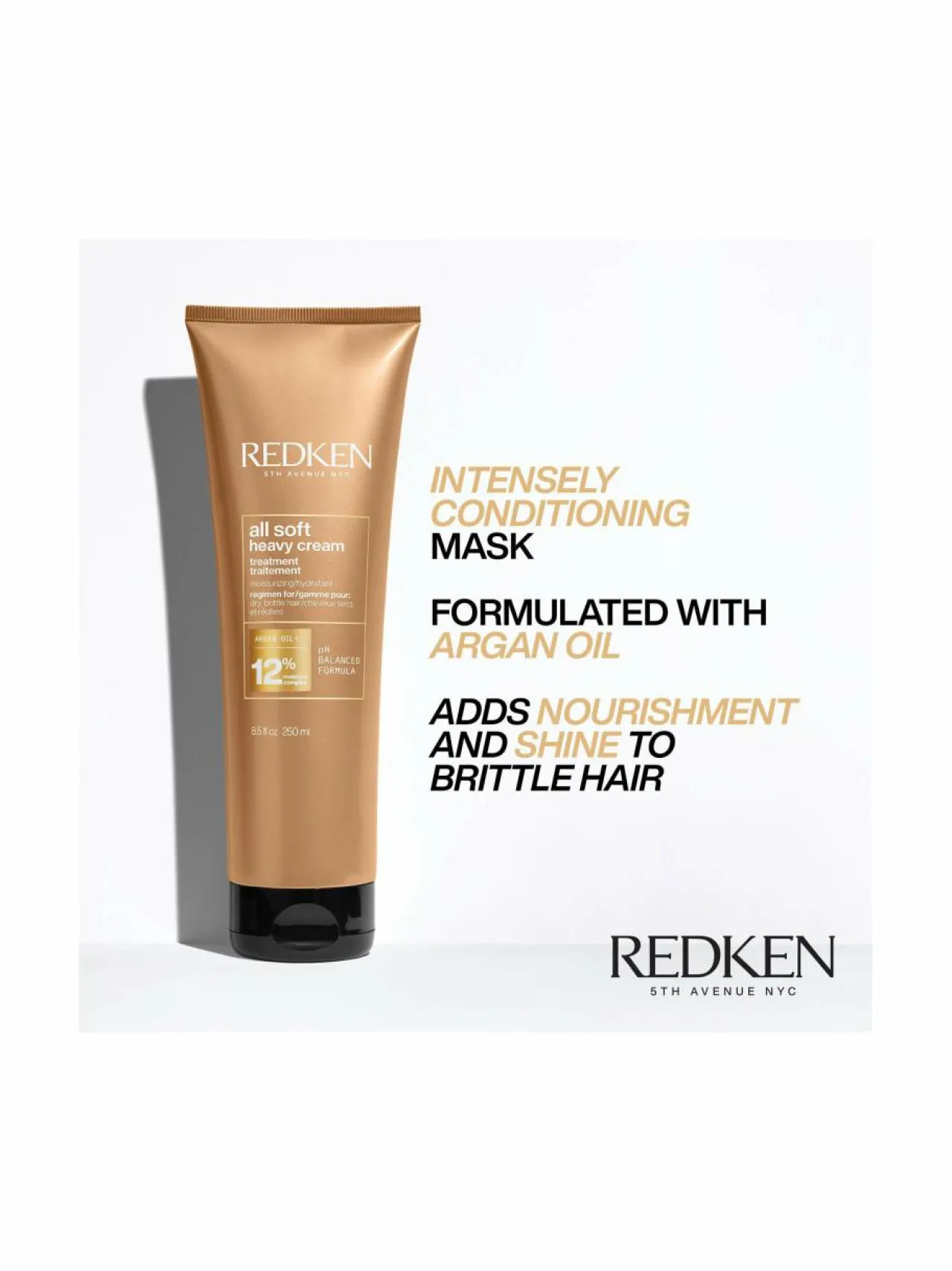 Hiustenhoitotuotteet<Redken All Soft Heavy Cream Treatment -hiusnaamio 250 ml