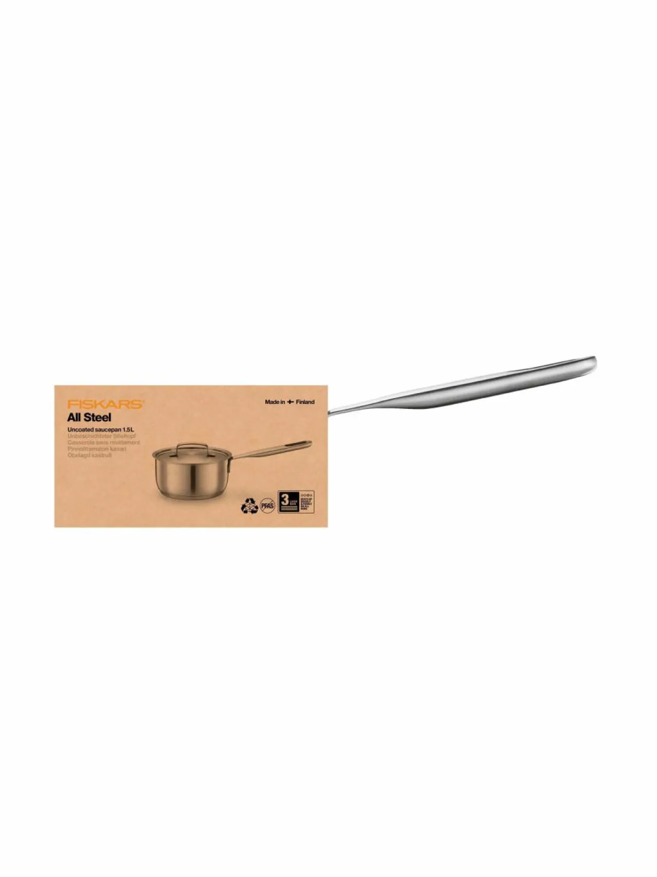Keitto- & Paistoastiat<Fiskars All Steel -kasari 1,5 l GREY