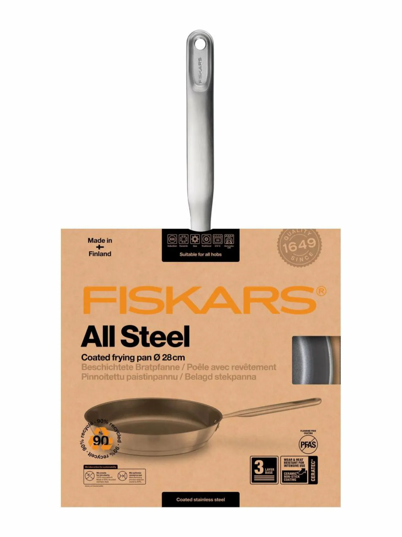 Fiskars All Steel -paistinpannu ø 28 cm^ Keitto- & Paistoastiat