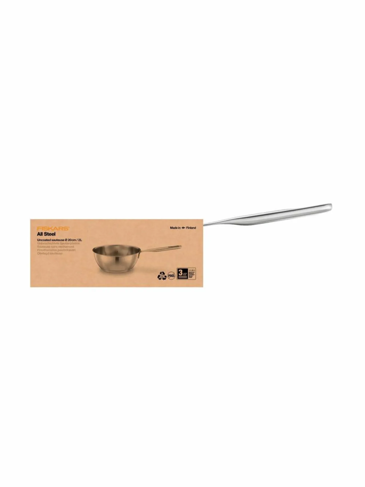 Fiskars All Steel Sauteuse -kasari 2 l^ Keitto- & Paistoastiat