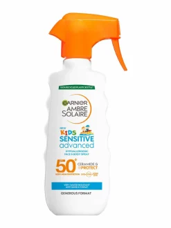 Aurinkotuotteet<Garnier Ambre Solaire Sensitive Advanced Kids Hypoallergenic Spray SPF50+ -aurinkosuojasuihke