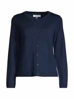 Neuleet<ESSENTIALS by Stockmann Amelia-merinoneuletakki DK.NAVY 221884