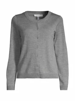 Neuleet<ESSENTIALS by Stockmann Amelia-merinoneuletakki MID GREY MEL 245499