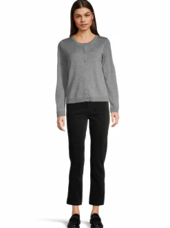 Neuleet<ESSENTIALS by Stockmann Amelia-merinoneuletakki MID GREY MEL 245499