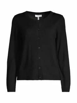 Neuleet<ESSENTIALS by Stockmann Amelia-merinoneuletakki BLACK 99070