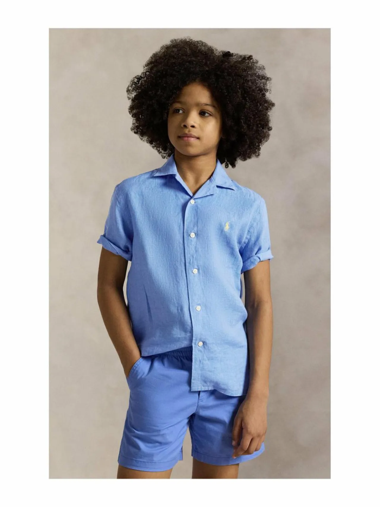 Paidat<Polo Ralph Lauren Andy Camp- lyhythihainen kauluspaita HARBOR ISLAND BLUE