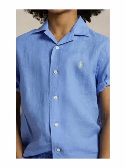 Paidat<Polo Ralph Lauren Andy Camp- lyhythihainen kauluspaita HARBOR ISLAND BLUE