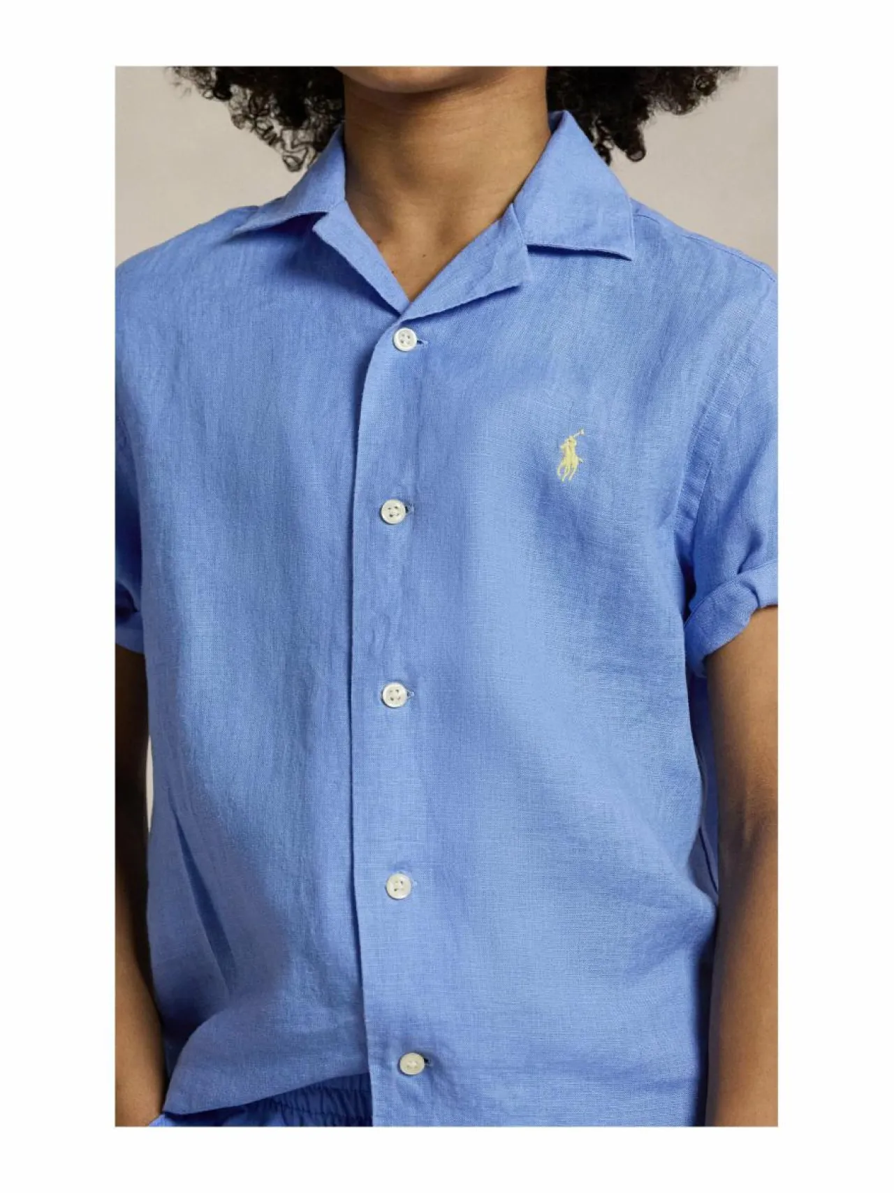 Paidat<Polo Ralph Lauren Andy Camp- lyhythihainen kauluspaita HARBOR ISLAND BLUE