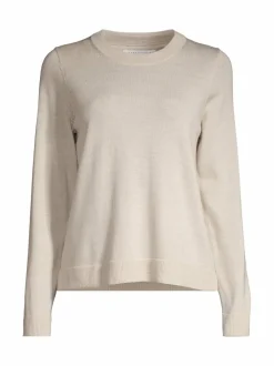 Neuleet<ESSENTIALS by Stockmann Angelina-merinoneulepusero OATMEAL MEL 215458