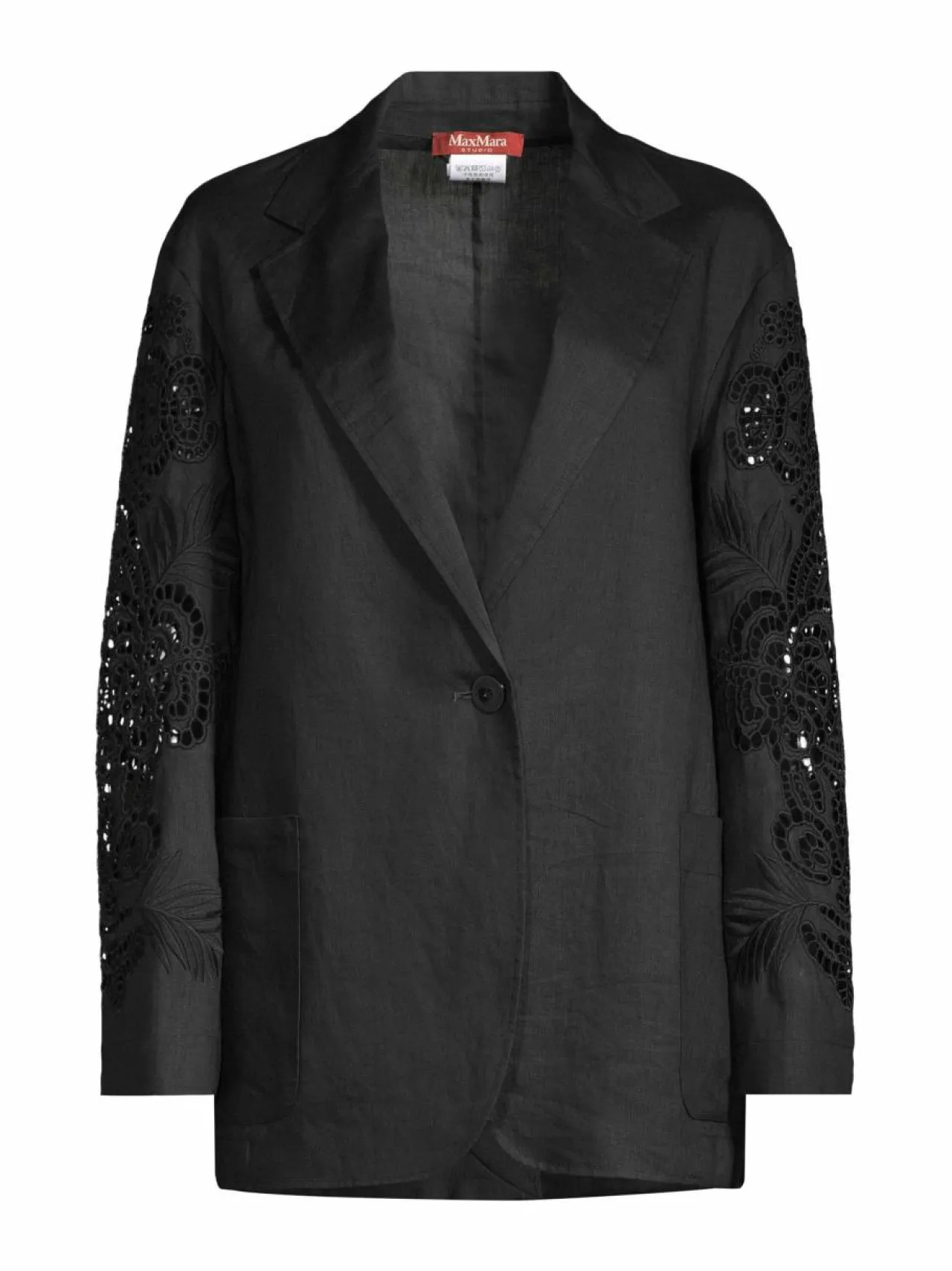 Takit<Max Mara Studio Angizia-pellavatakki 035 SCHWARZ