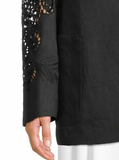 Takit<Max Mara Studio Angizia-pellavatakki 035 SCHWARZ