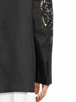 Takit<Max Mara Studio Angizia-pellavatakki 035 SCHWARZ