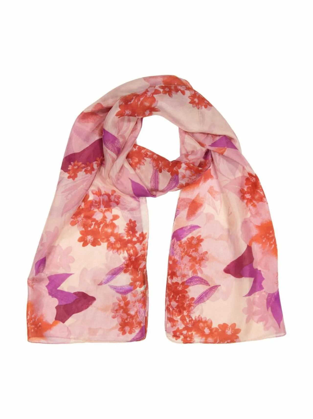 Huivit & Kaulaliinat<A+more Ankiita-silkkihuivi 50 x 180 cm PINK/RED