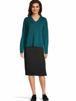 Neuleet<ESSENTIALS by Stockmann Annie-merinoneulepusero TEAL 251996