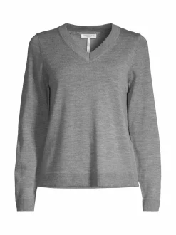 Neuleet<ESSENTIALS by Stockmann Annie-merinoneulepusero MID GREY MEL 245499