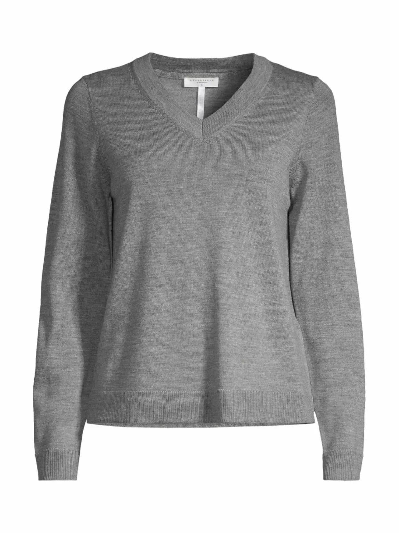 Neuleet<ESSENTIALS by Stockmann Annie-merinoneulepusero MID GREY MEL 245499