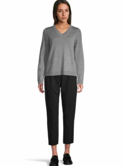 Neuleet<ESSENTIALS by Stockmann Annie-merinoneulepusero MID GREY MEL 245499