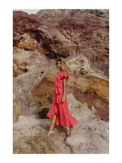 Nakoa Annika Dress, Sunset Coral^ Mekot