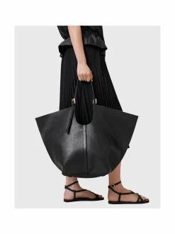 Käsilaukut<All Saints Ara E/W Tote -nahkalaukku BLACK