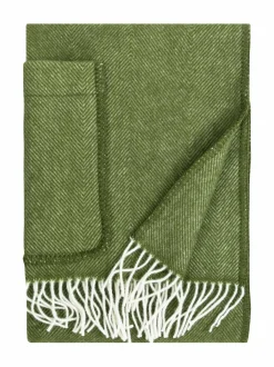 Huovat & Päiväpeitot<Lapuan Kankurit Arvo-taskullinen villahuopa 60 x 180 cm 4 WHITE-OLIVE