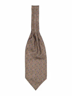 Huivit & Kaulaliinat<Stockholm Kravatt Ascot Small Paisley -silkkisolmio 12 BROWN