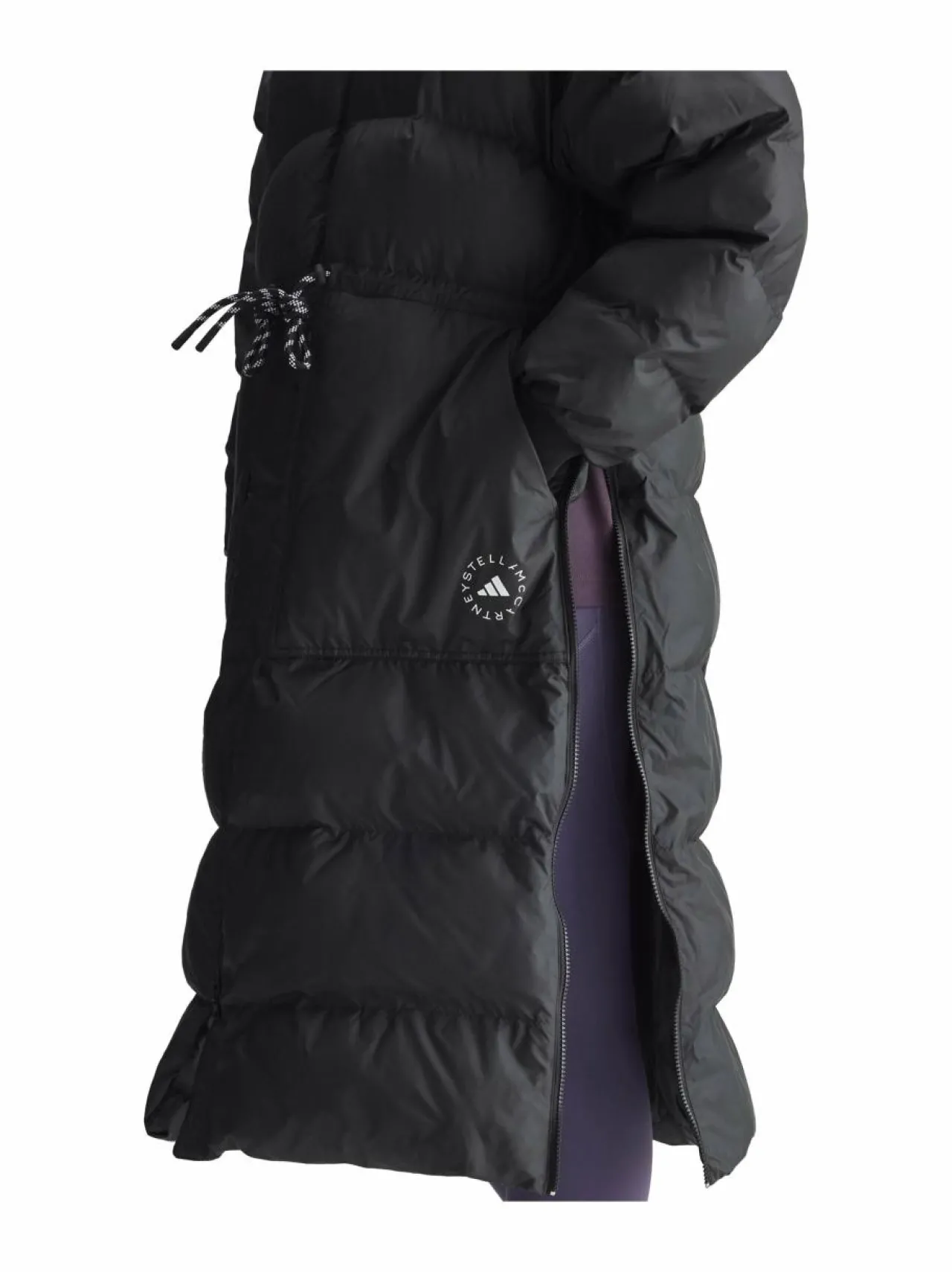 Urheilutakit<adidas by Stella McCartney aSMC Long Puffa -toppatakki IX3081 BLACK
