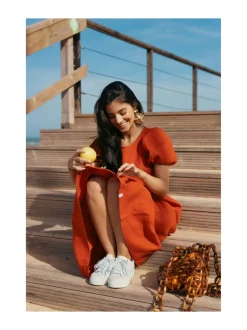 Mekot<Nakoa Astrid Dress, Burnt Orange BURNT ORANGE (MURRETTU ORANSSI)