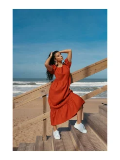 Mekot<Nakoa Astrid Dress, Burnt Orange BURNT ORANGE (MURRETTU ORANSSI)
