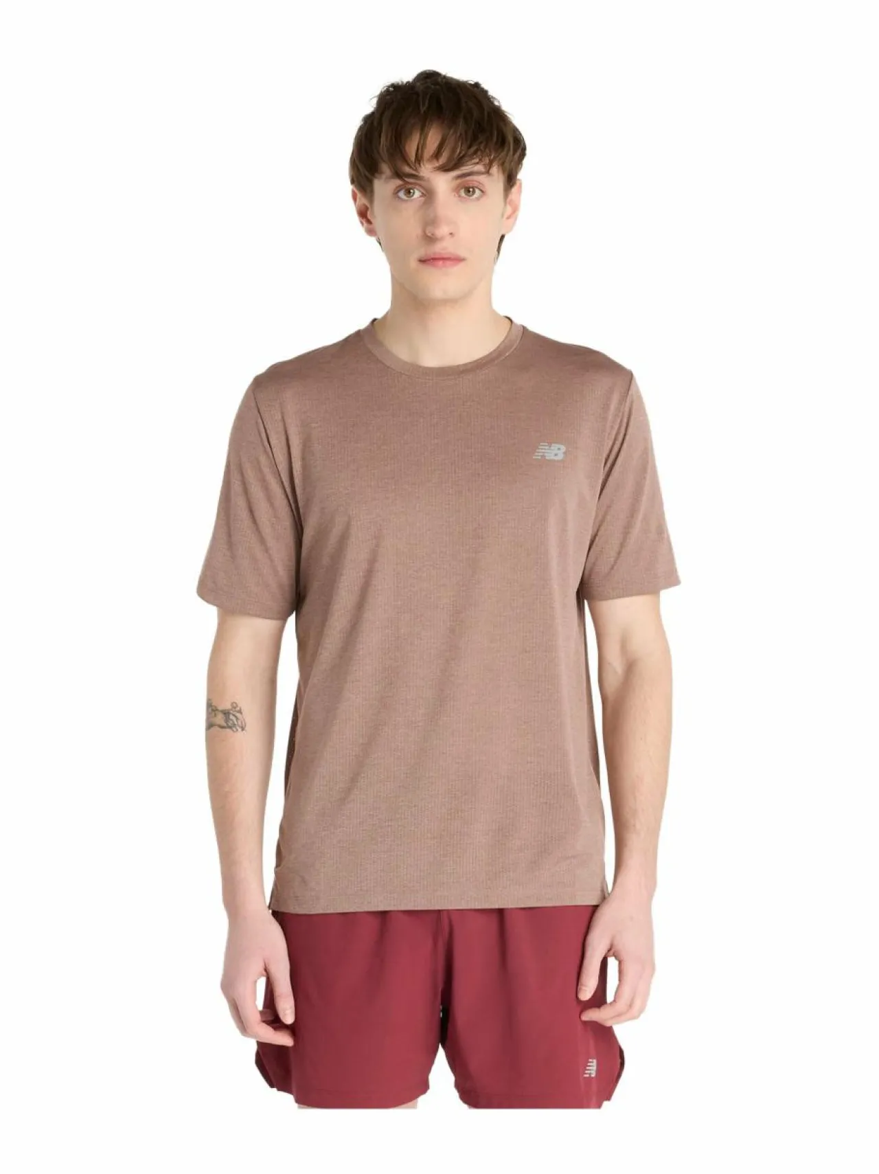 Paidat, Hupparit & Colleget<New Balance Athletics T-Shirt -treenipaita EAT EARTH SHADOW HEATHER