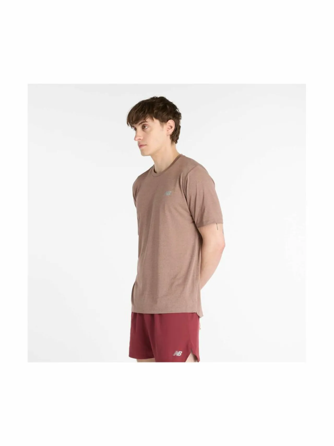 Paidat, Hupparit & Colleget<New Balance Athletics T-Shirt -treenipaita EAT EARTH SHADOW HEATHER